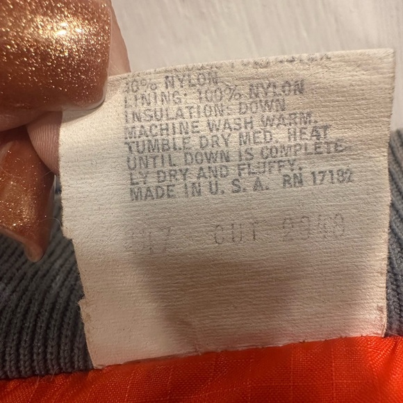 Vintage Walls Blizzard-Pruf Down Parka USA Blue Nylon Orange Lining 70s 80s L - Picture 8 of 12